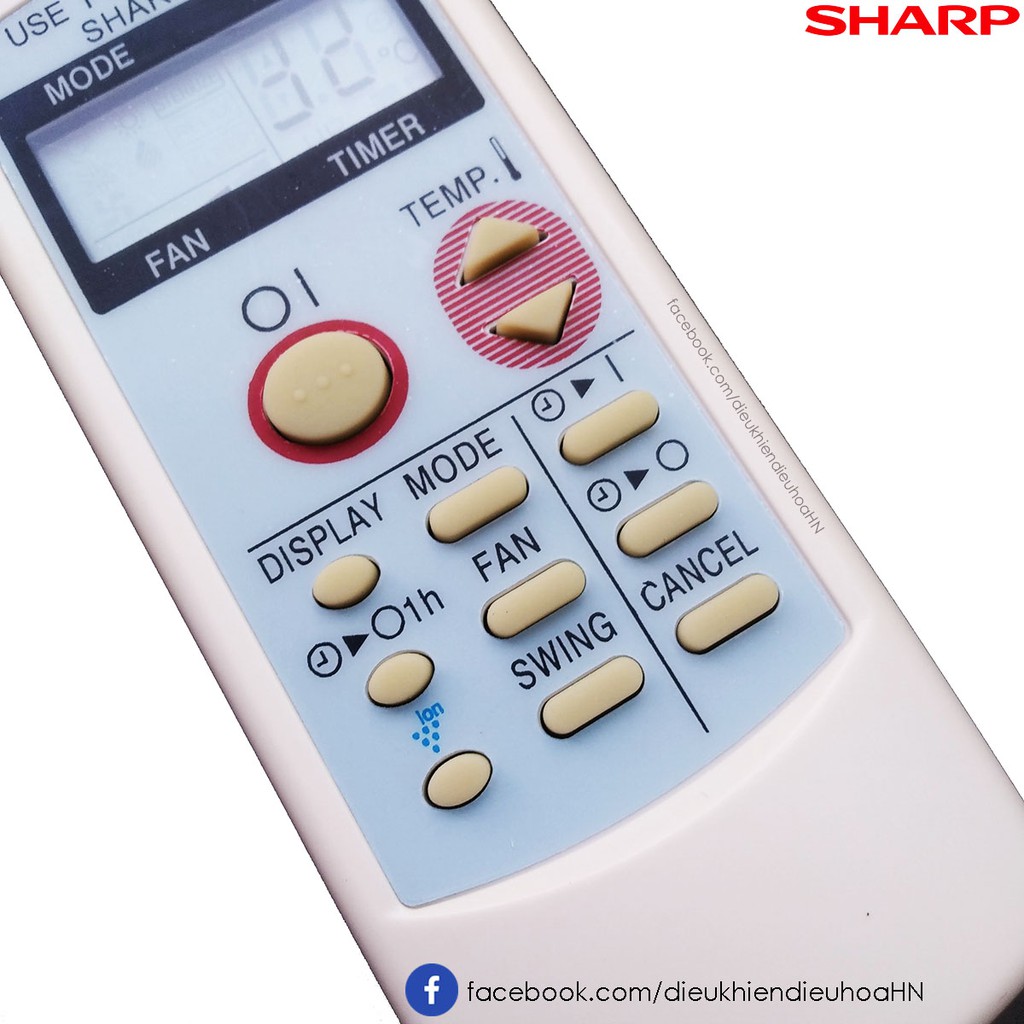 Điều khiển điều hòa Sharp 2 chiều ion