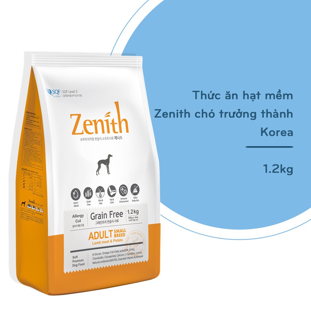 Thức Ăn Hạt Mềm Cho Chó Trưởng Thành - Zenith Small Breed Adult 1.2kg