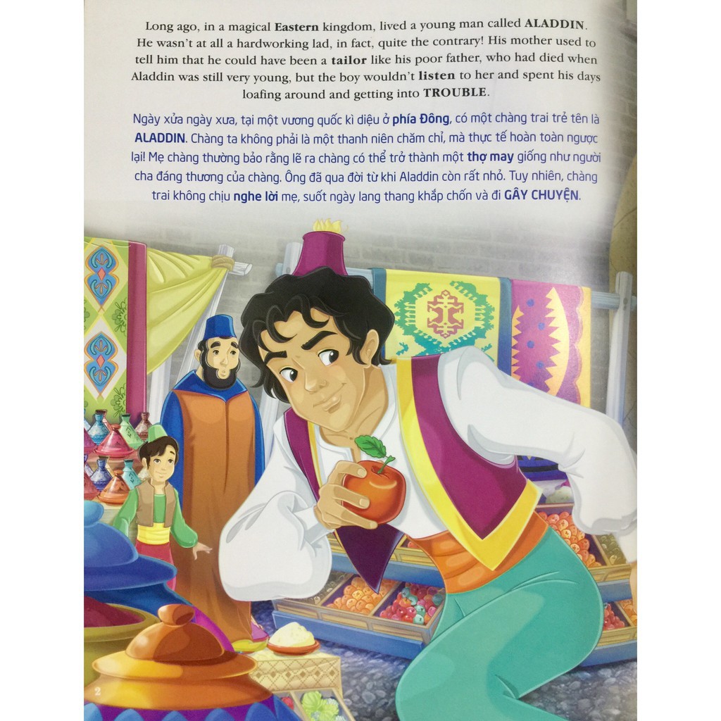 Sách - Truyện Song Ngữ Anh - Việt: Aladdin Và Cây Đèn Thần Sách Thiếu Nhi