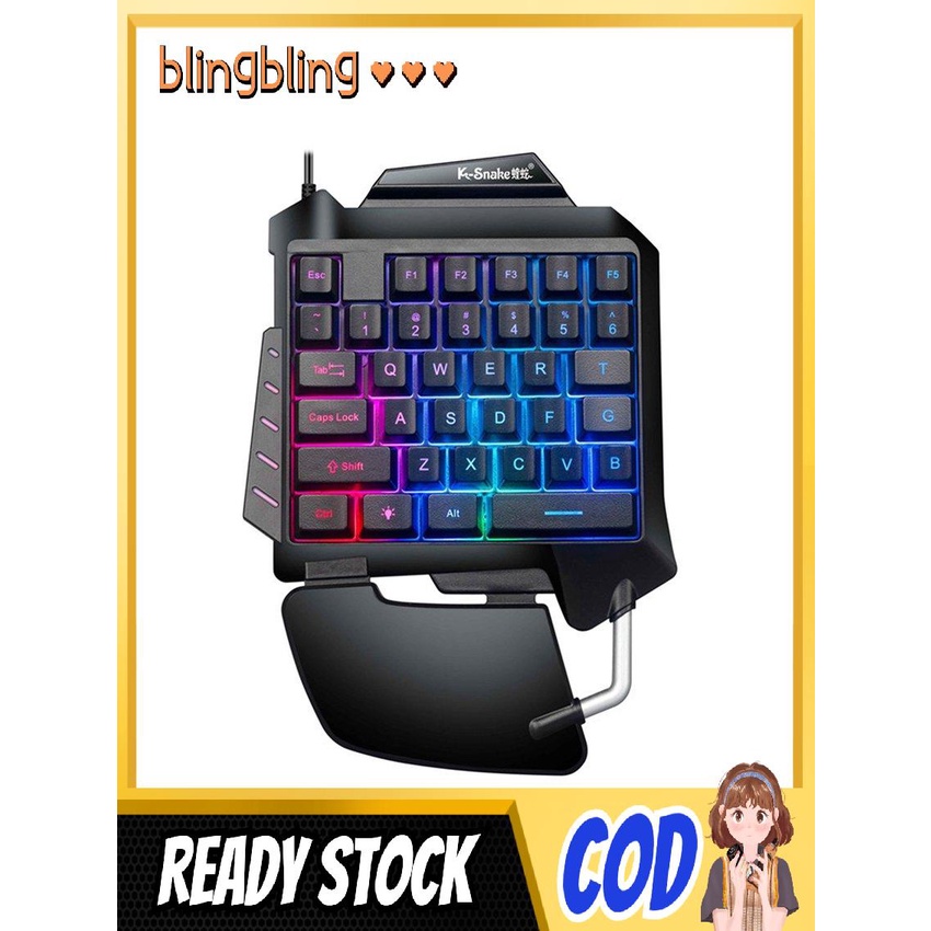 Bàn Phím Cơ Chơi Game Một Tay Có Đèn Nền Rgb | BigBuy360 - bigbuy360.vn