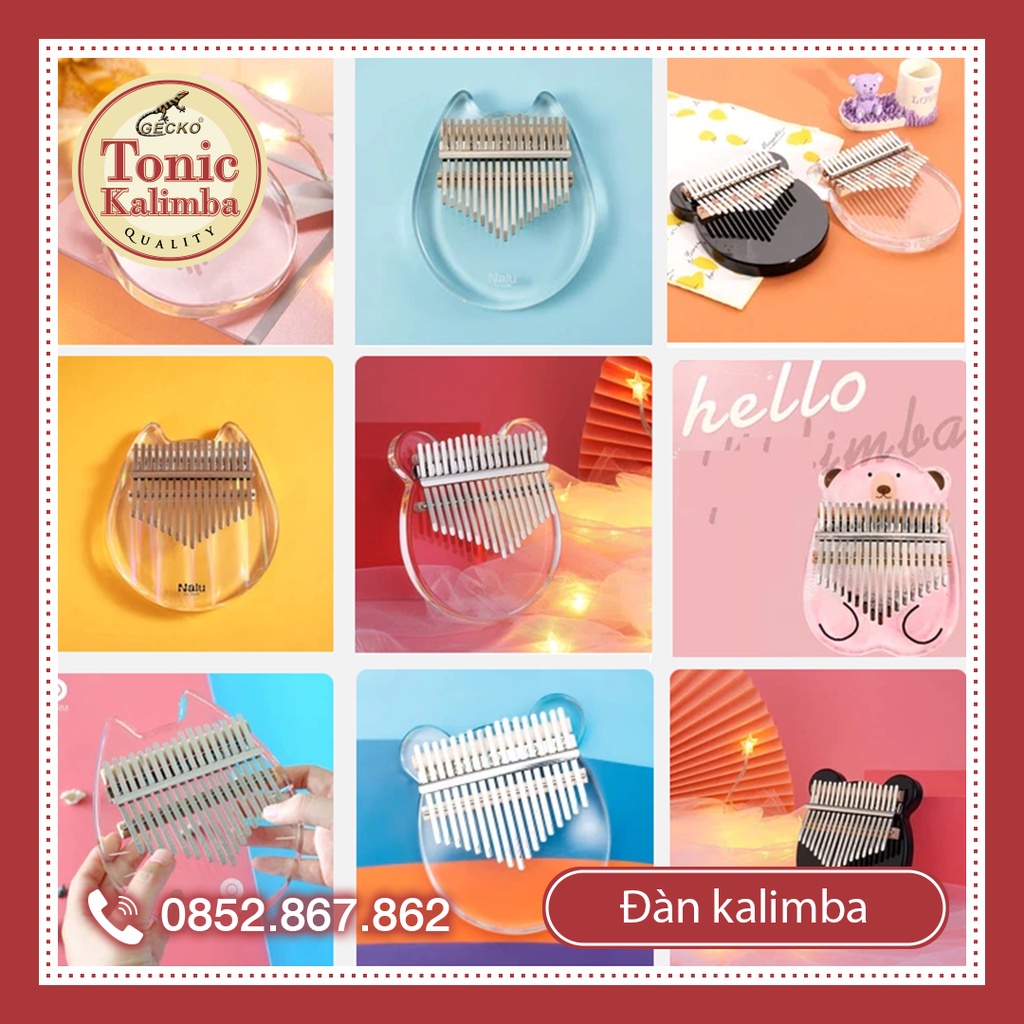 Hàng mới về Đàn kalimba trong suốt pha lê lấp lánh làm quà tặng sinh nhật- Hàng chính hãng