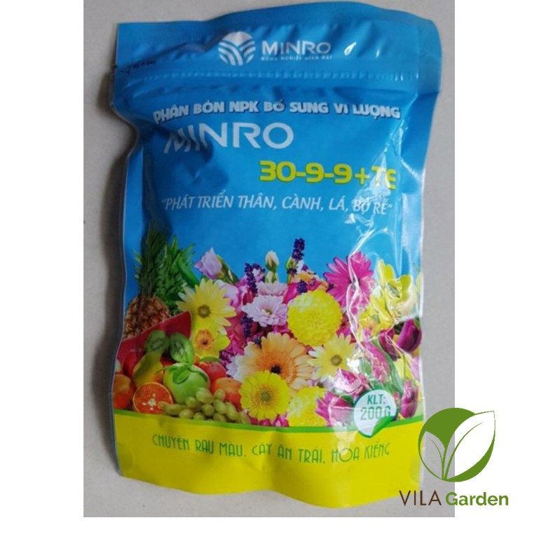 Phân Bón NPK MINRO 30-9-9+TE (200g) - Phát Triển Rễ Thân Cành Lá