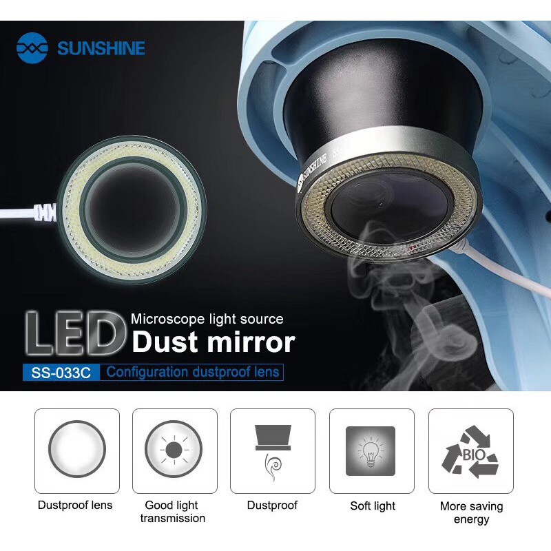 Đèn LED 72 bóng có luôn chắn khói cho kính hiển vi
