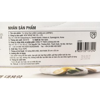 TÚI ĐỰNG THỰC PHẨM LOCK&LOCK LWP801
