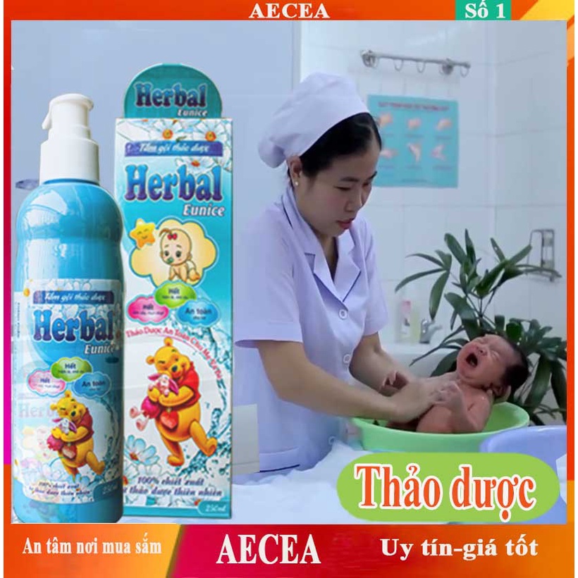 Dầu tắm gội cho bé, sữa tắm cho trẻ sơ sinh thảo dược ngừa mẩn ngứa rôm sẩy hương thơm thảo dược ngăn ngừa cúm Herbal