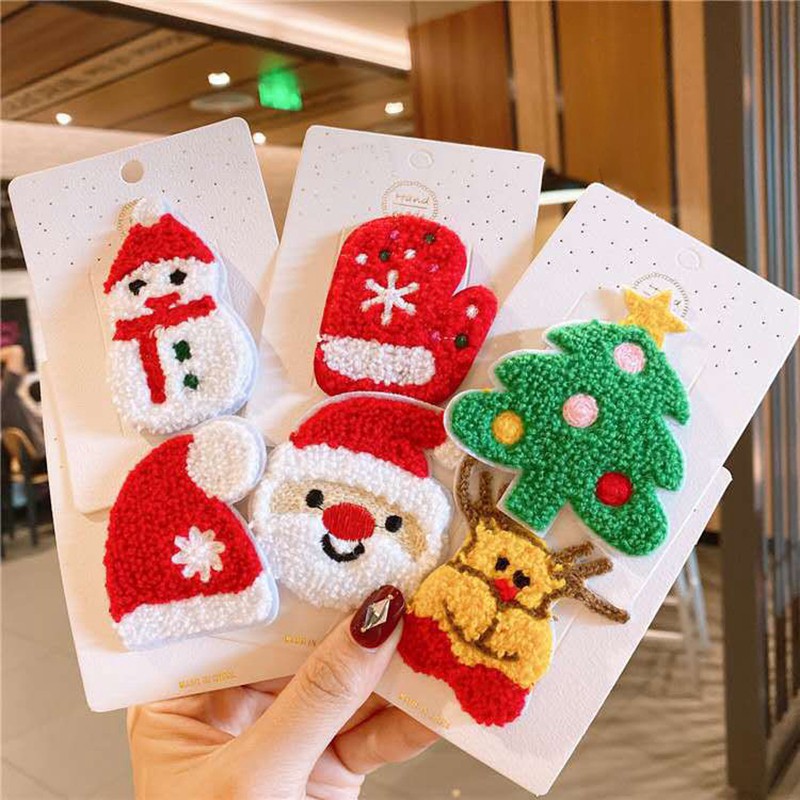 Kẹp Tóc Phong Cách Giáng Sinh Dễ Thương Cho Bé Gái