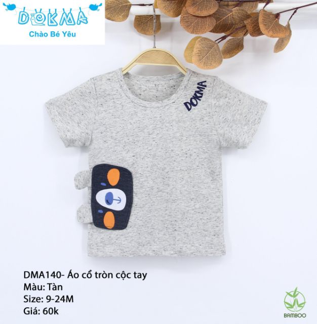 (DMA140) Dokma- Áo cổ tròn cộc tay cho bé trai 9-24m