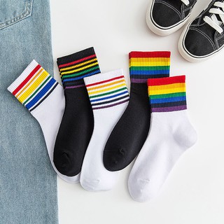 TẤT CAO CỔ THÊU CẦU VỒNG SIÊU CÁ TÍNH