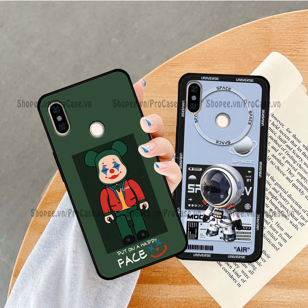 Ốp Xiaomi Redmi 6 Pro - Mi A2 Lite - Mi A2 - Mi 6x in hình bearbrick, super nasa cá tính,thể thao,ốp lưng chống sốc