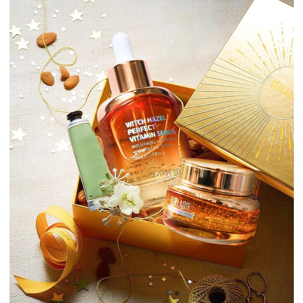 Tinh Chất Giảm Mụn DERLADIE Witch Hazel Perfect Vitamin Serum ngừa mụn, giảm thâm, làm đầy sẹo rỗ 35ml