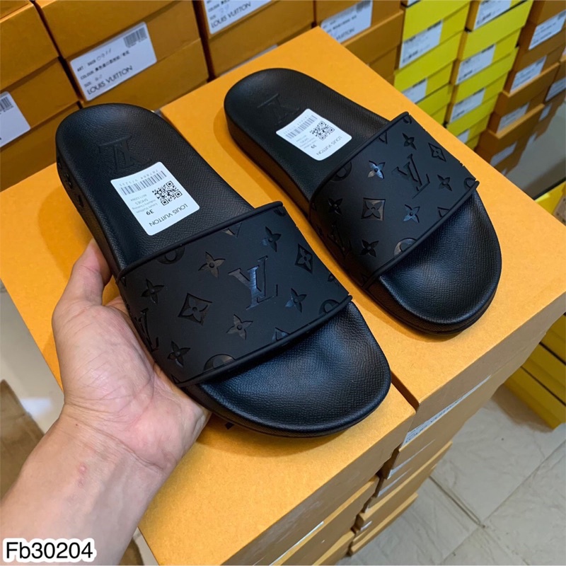 Dép LV Nam Quai Ngang In Hoa Cực Đẹp - Dép LV Nam Full Box SPF