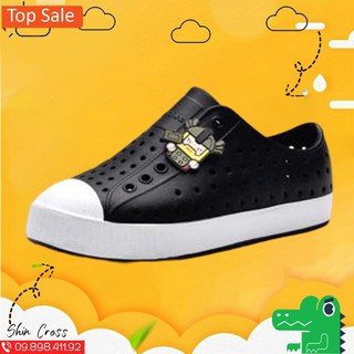 giày native💖FREESHIP💖giày native họa tiết đen đế trắng NATIVEDEN1 tăng thêm 2 sticker native