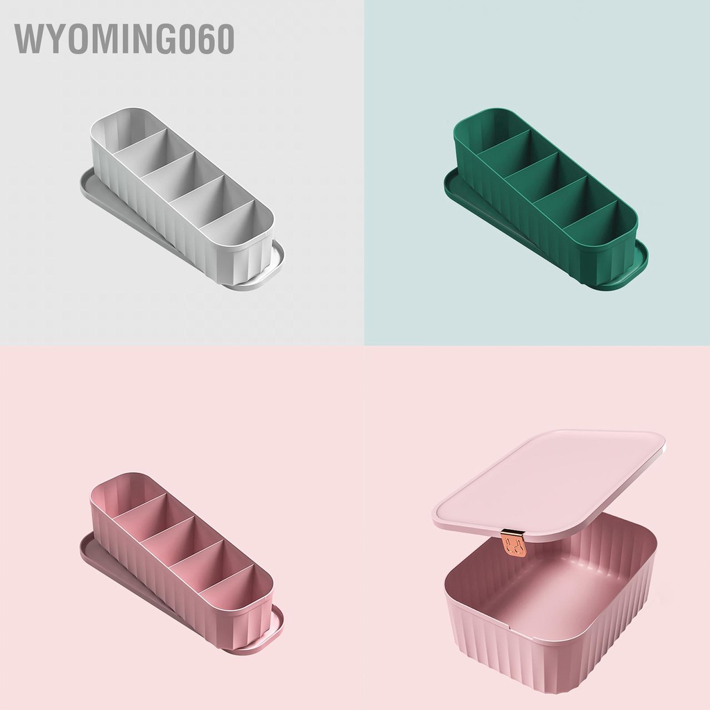 Wyoming060 Vớ Hộp lưu trữ Loại ngăn kéo Hộ gia đình 3 trong 1 Thiết kế lưới Công suất lớn Giá đựng đồ lót PP