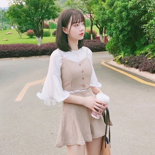 Set áo yếm mix váy