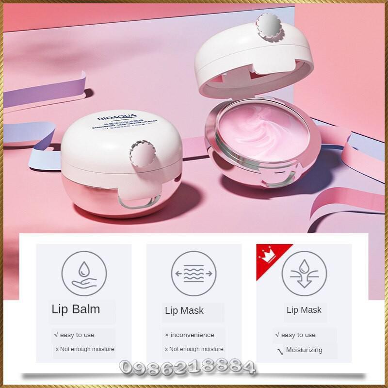 Mặt nạ ngủ dưỡng môi Bioaqua Strawberry Lip Mask giữ ẩm chống khô giảm nếp nhăn môi BSL2