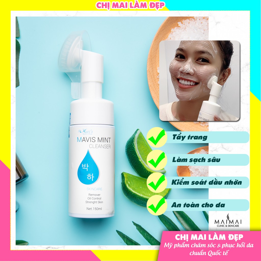 [HOT] SỮA RỬA MẶT BẠC HÀ KIỀM DẦU - MAVIS MINT CLEANSER 100ml - Chị Mai Làm Đẹp