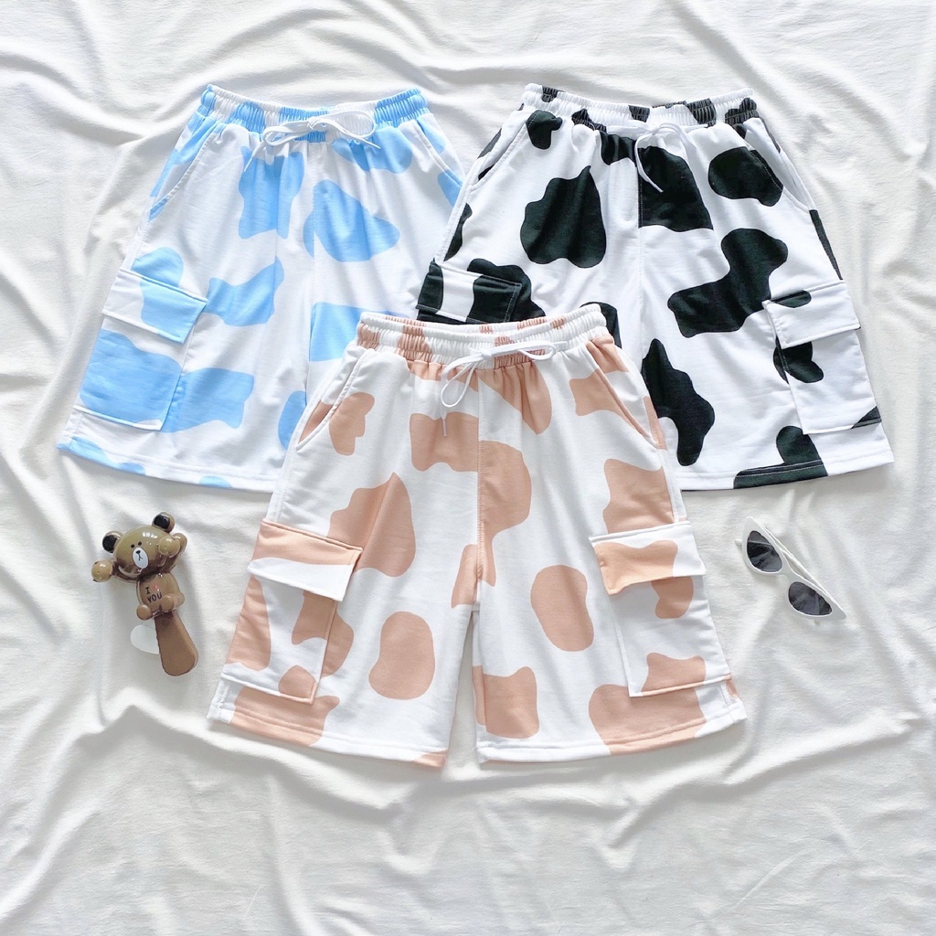 Quần short túi hộp bò sữa dễ thương hot trend genz unisex cryaotic10