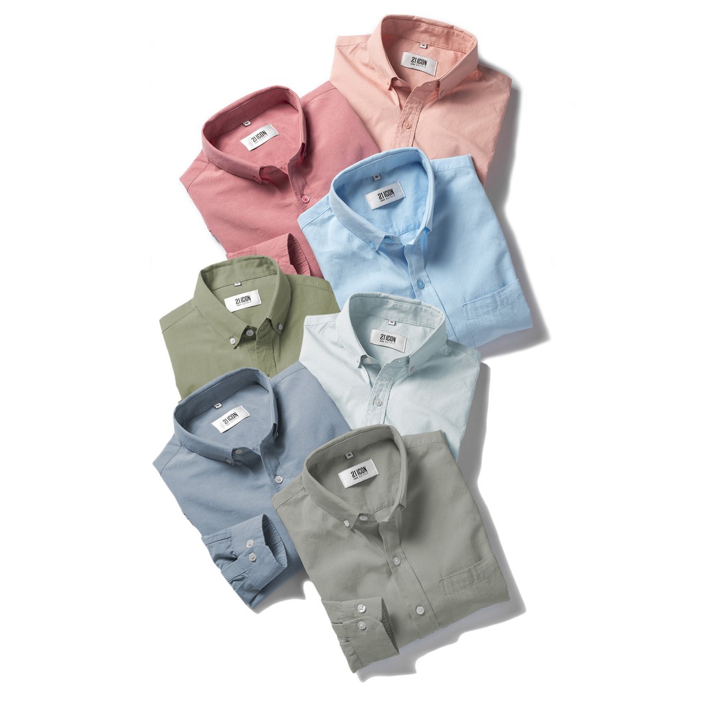 Áo sơ mi nam DOUBLE'D tay dài trơn SEP00