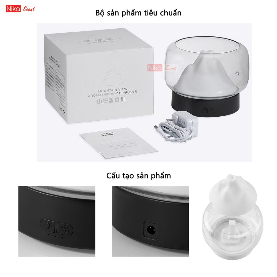 Nikascent Máy xông khuếch tán tinh dầu siêu khuếch tán, phun sương siêu mịn