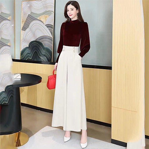 Quần ống suông cạp cao che khuyết điểm cho chị em văn phòng công sở LN01 | BigBuy360 - bigbuy360.vn