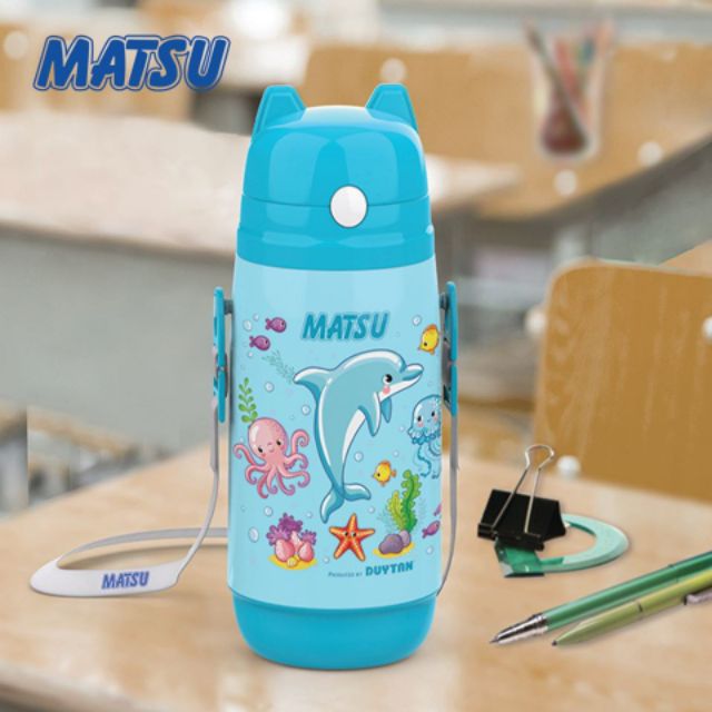 Bình nước học sinh có ống hút Matsu Duy Tân 400ML