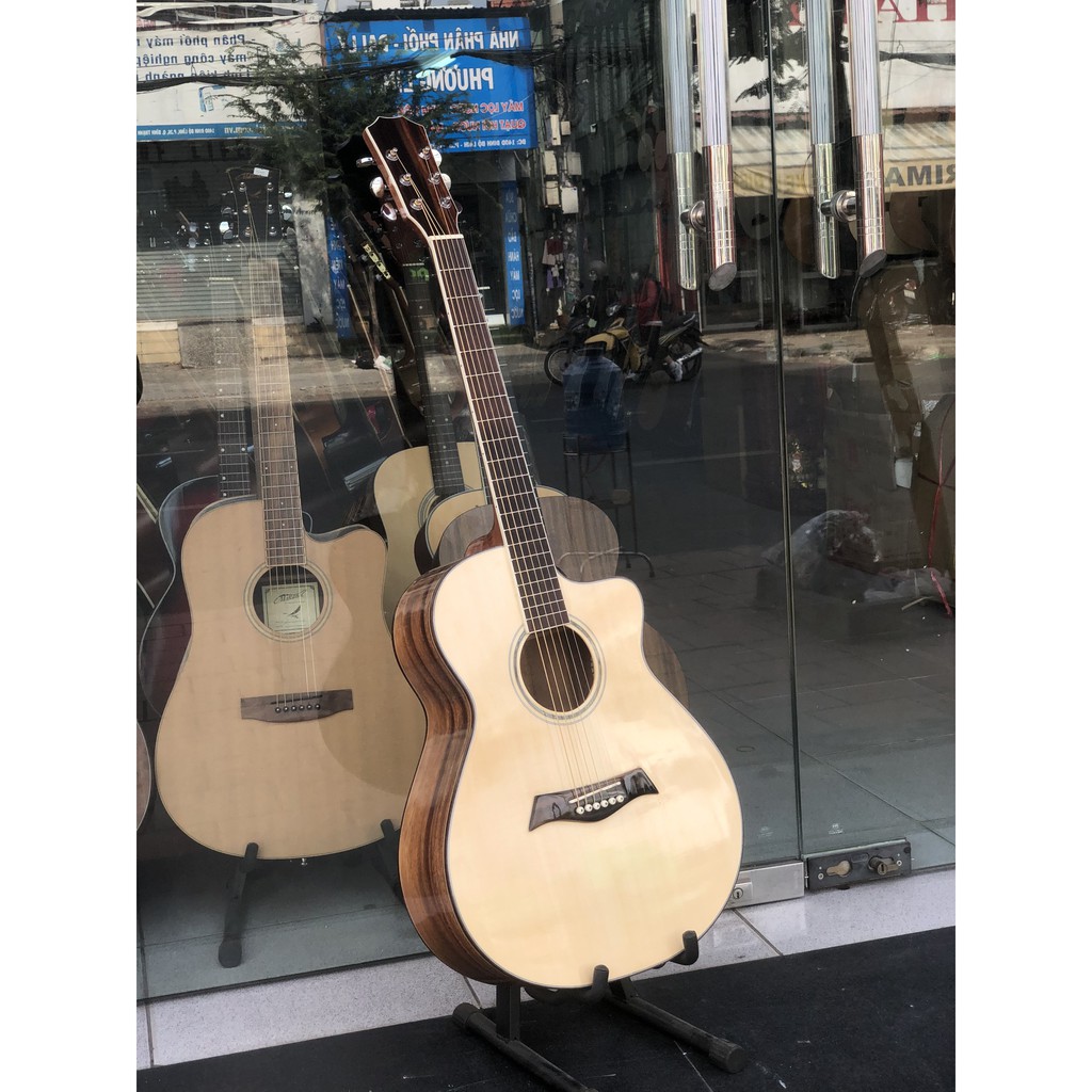 Guitar acoustic gỗ điệp cao cấp (tặng full phụ kiện)