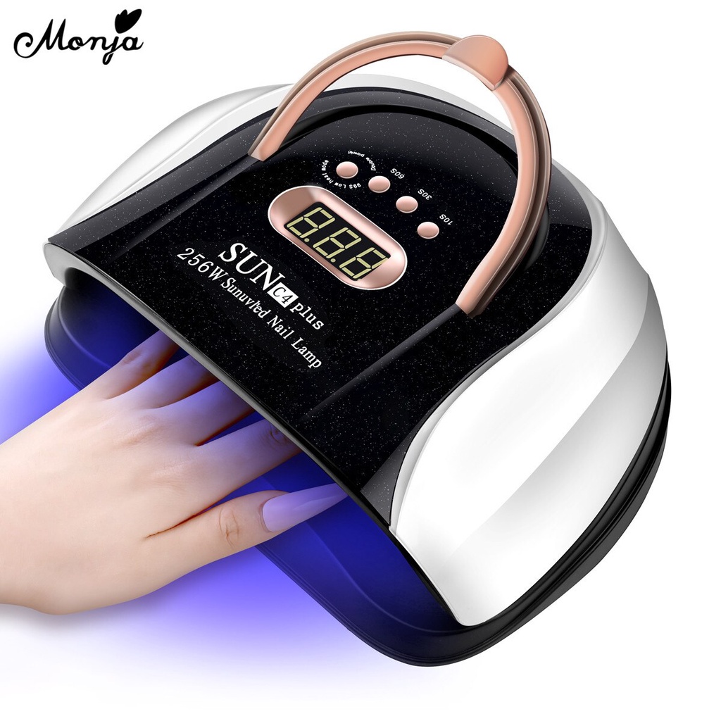 Đèn sấy khô sơn móng tay MONJA UV LED 256W cảm biến thông minh hẹn giờ tự động được