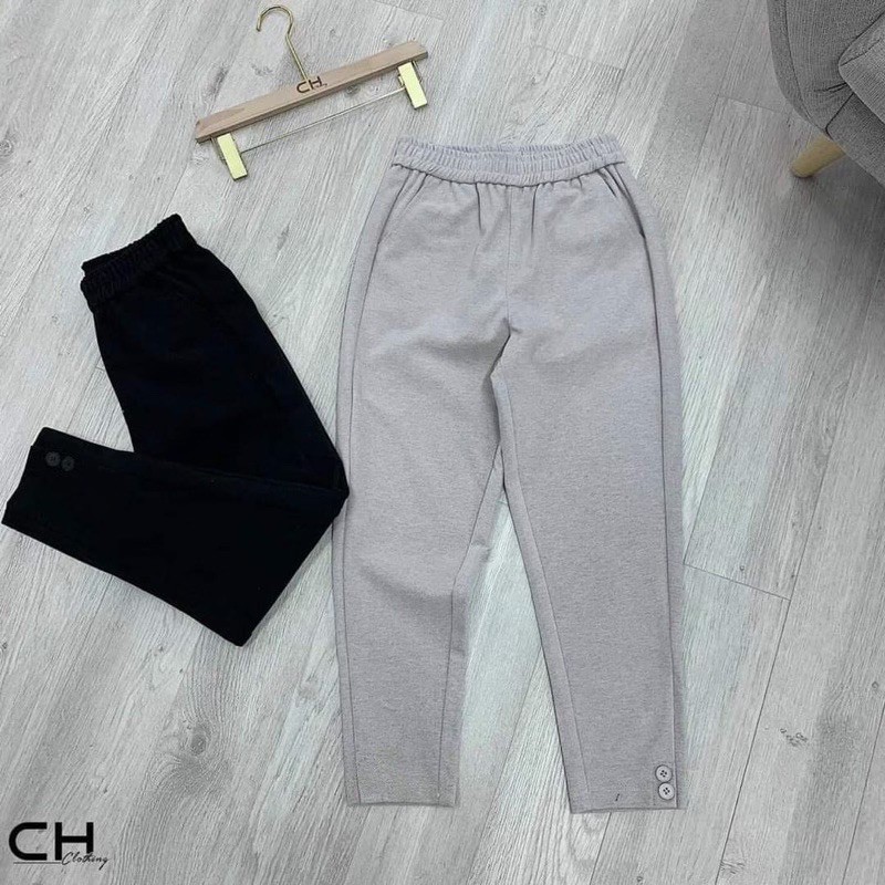 Quần Baggy dạ phối nút (chất đẹp)