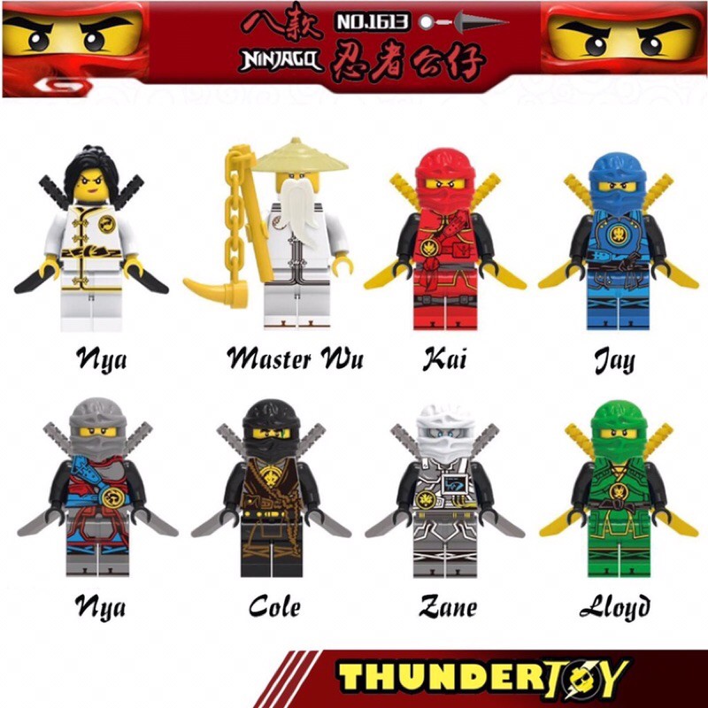 Set 8 nhân vật Lego Ninjago thu nhỏ