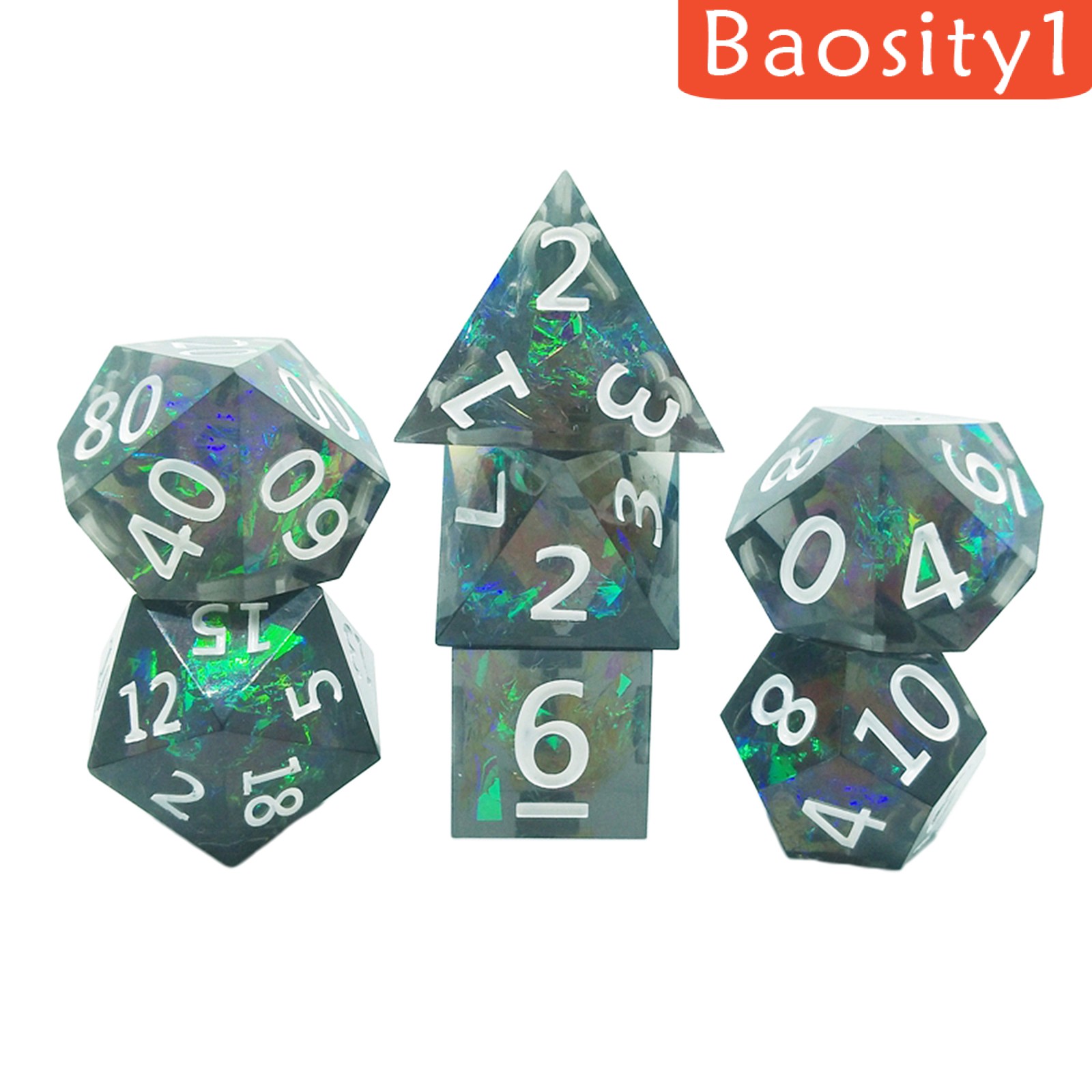 7 Xúc Xắc Đa Diện Dnd Mtg Rpg Polyhedral D4 D6 D8 D10 D12 D20