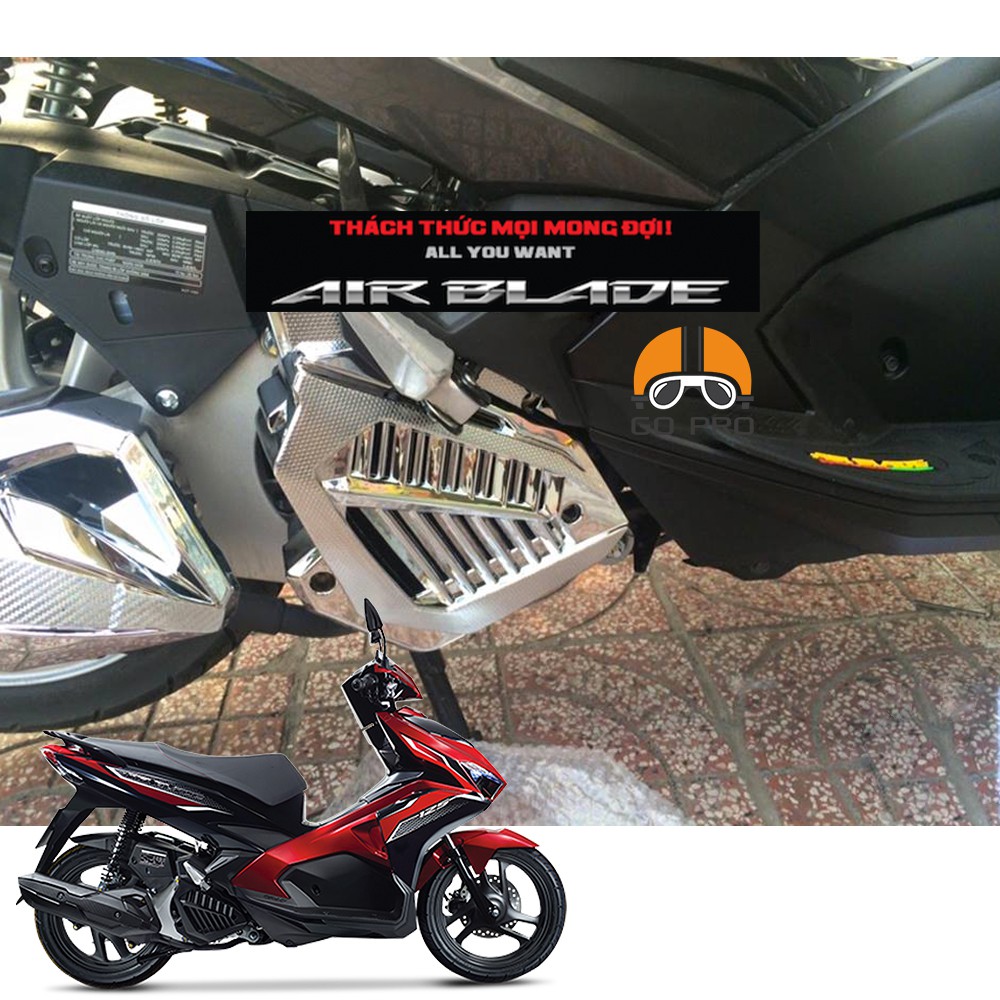 [CHÍNH HÃNG] Ốp Quạt Gió Honda Air Blade 2016 - 2019 Nhựa Xi Carbon/ Inox