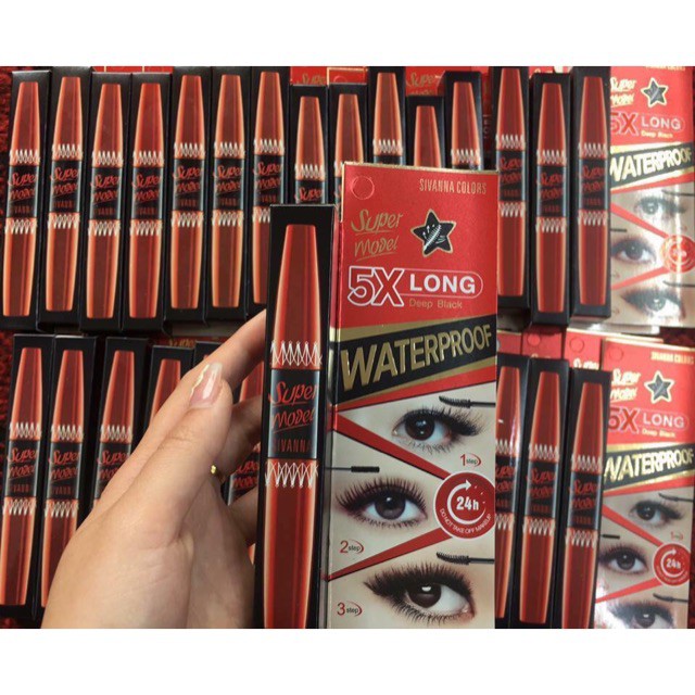 MASCARA NỐI MI SUPER MODEL 5X LONG SIVANNA-HÀNG CHÍNH HÃNG CS33 | BigBuy360 - bigbuy360.vn