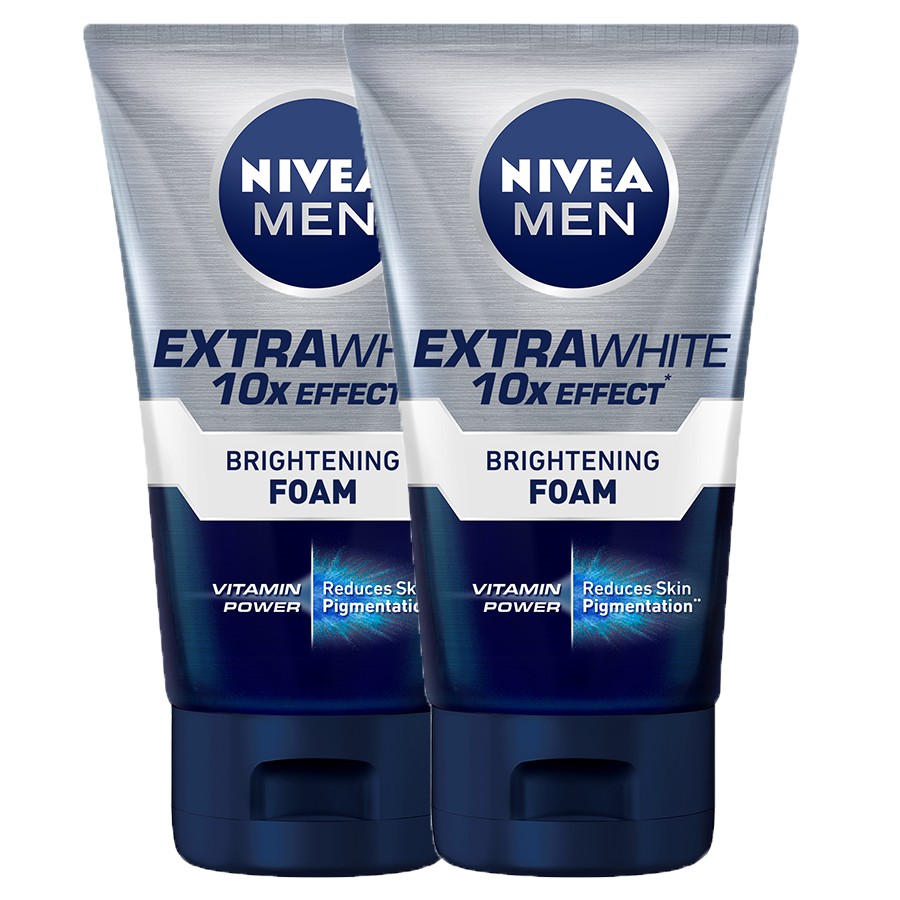 Sữa rửa mặt Nivea Men Extra White 10x Effect giúp sáng da hiệu quả 100ml