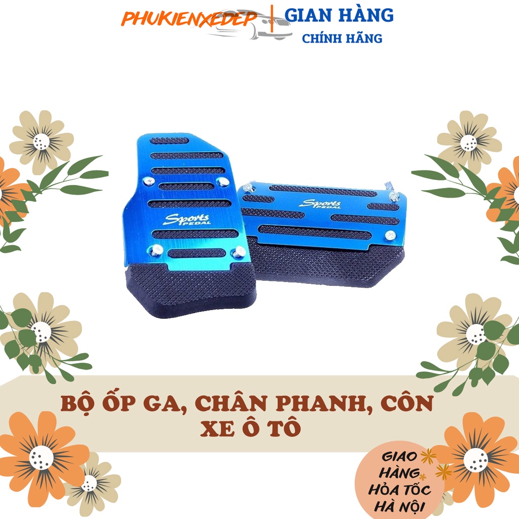 Bộ ốp chân phanh, chân ga, côn xe ô tô FREE SHIP Số sàn và Số tự động