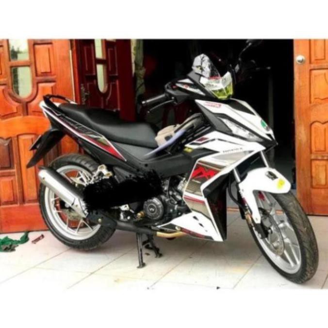 Tem chế xe winner v1 dán xe trắng decal trắng sữa