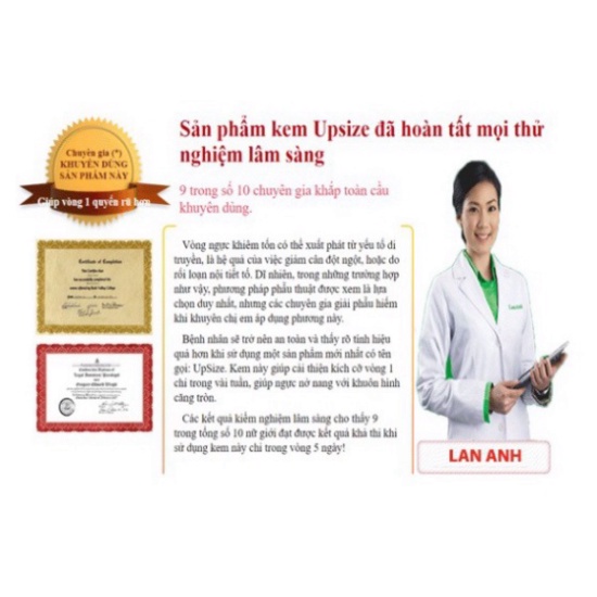 [CHÍNH HÃNG TỪ NGA] Kem Massage Tăng Size Vòng 1 UPSIZE | Dòng Kem Nở Ngực Hiệu Quả Nhanh Chóng Đang Được Săn Đón Nhất | BigBuy360 - bigbuy360.vn