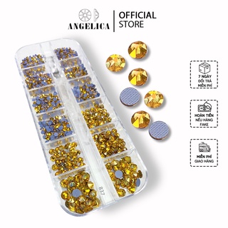 Đá Chân Lưới 16 khía Nail Vàng Heaven Topaz Ab Đính Móng ANGELICA 837