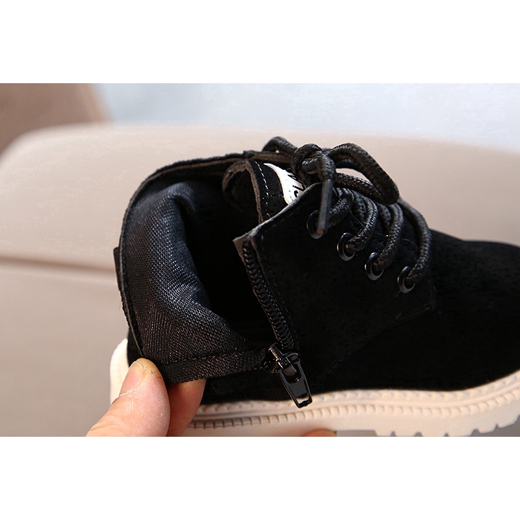 Giày bốt đế mềm phong cách vintage thời trang cỡ 21-30