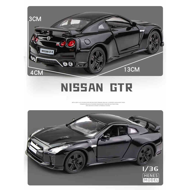 Mô Hình Xe Hơi Thể Thao Nissan GTR R35 Tỉ Lệ 1: 36
