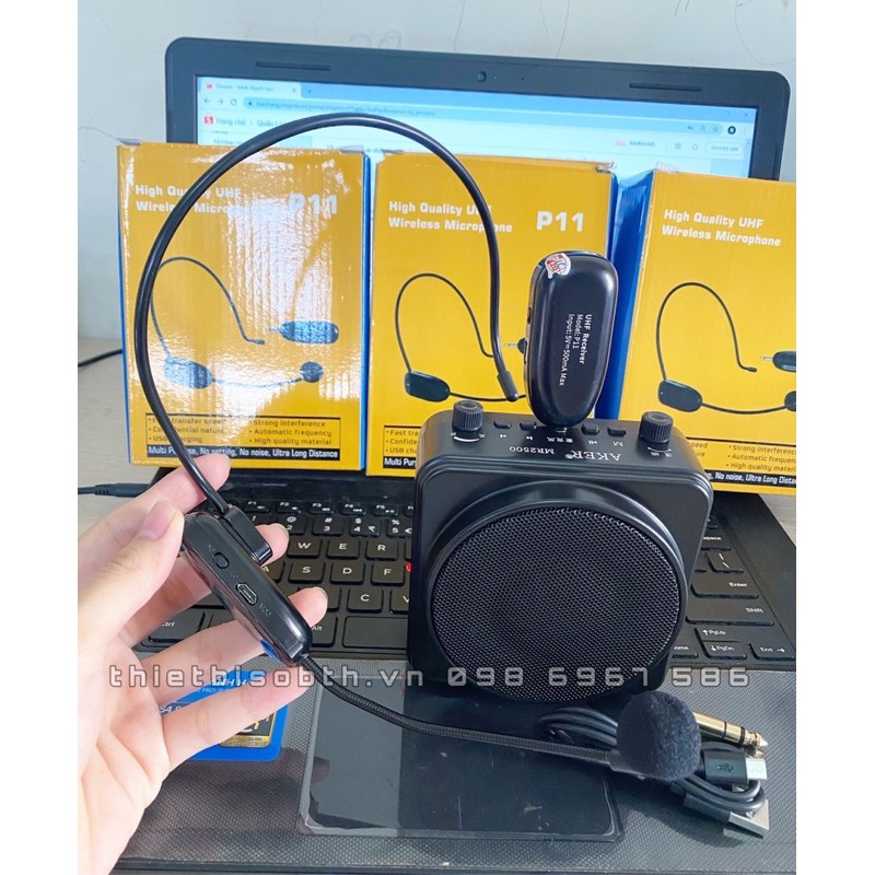Mic trợ giảng không dây đa năng Newgood P11 chạy sóng UHF phù hợp tất cả dòng máy hỗ trợ mic