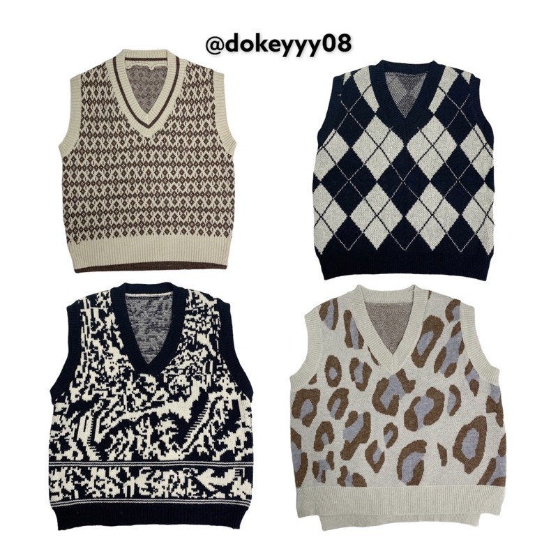 Áo len gile hoạ tiết ( ẢNH THẬT +CLIP BY DOKEYYY)