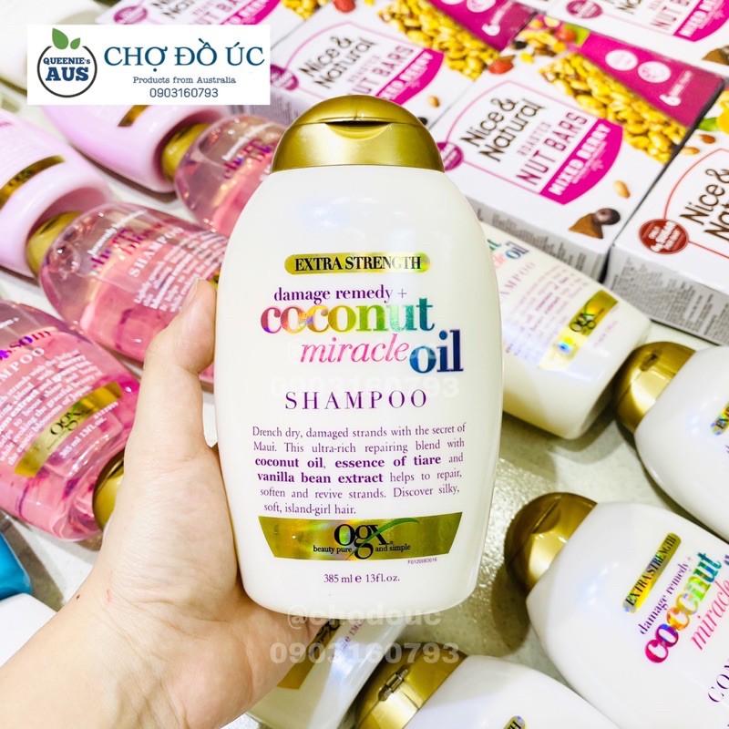 Combo Dầu gội - xả OGX 385ml - Coconut Miracle - Cherry Blossom - Argan Oil - nhập Úc 🇦🇺