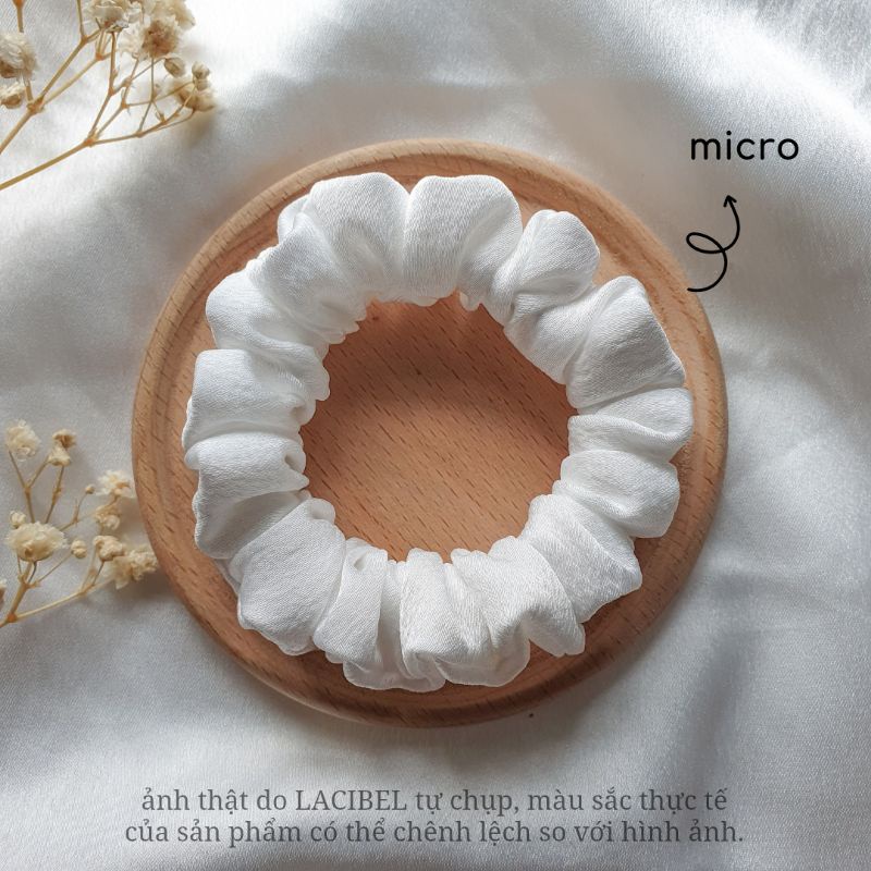Scrunchies LACIBEL size nhỏ, dây buộc tóc màu sắc