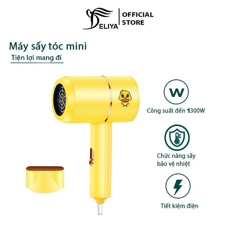 Máy Sấy Tóc Tạo Kiểu Deliya DLY-A8 Vịt Con Cute - Công Suất Lớn 1250W Tặng Kèm Bộ Phụ Kiện 1