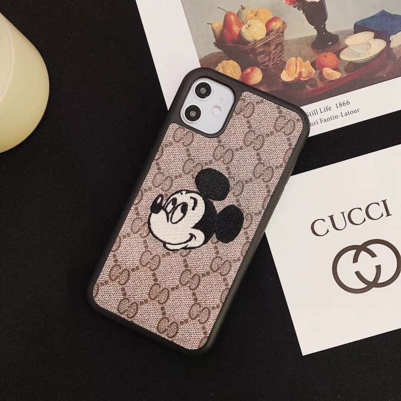 Gucci GUCCI Bao da điện thoại thêu hình hoạt hình Disney cho iPhone11