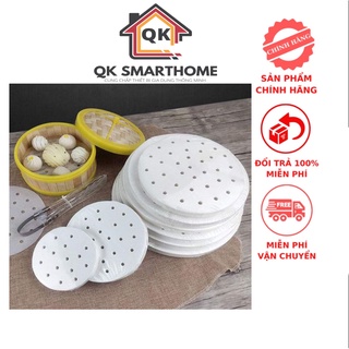 Giấy Nến Tròn Đục Lỗ loại 100 tờ Cho Nồi Chiên Không Dầu Giấy Nến Nướng Hấp Bánh Size 22