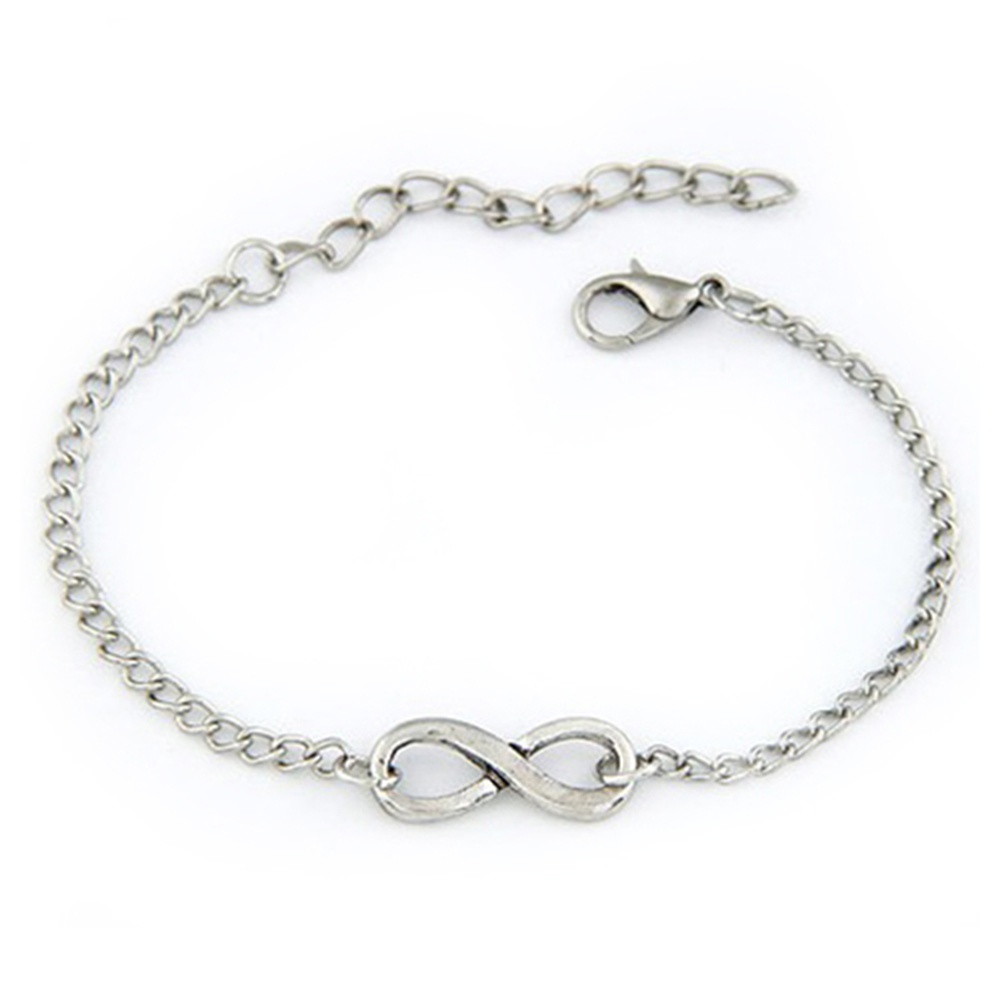 Vòng tay kim loại hình kí hiệu vô cực (5 màu)