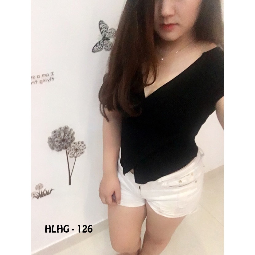 HÀNG QUẢNG CHÂU - ÁO DỆT KIM VẠT CHÉO _ HLHG - 126