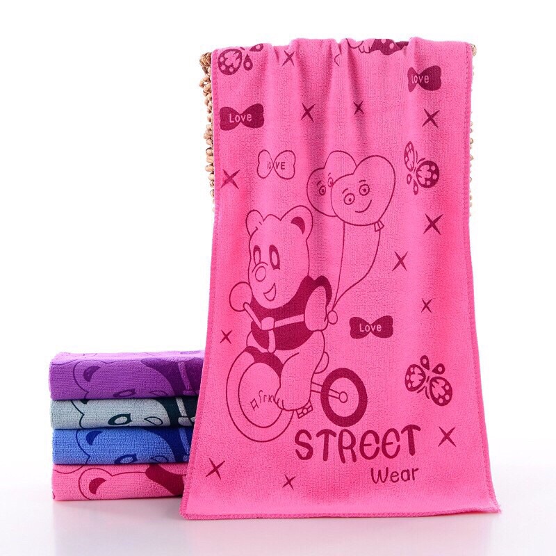 Khăn Tắm In Nhiều Hình Dễ Thương 50x100, 60x120, 70x140