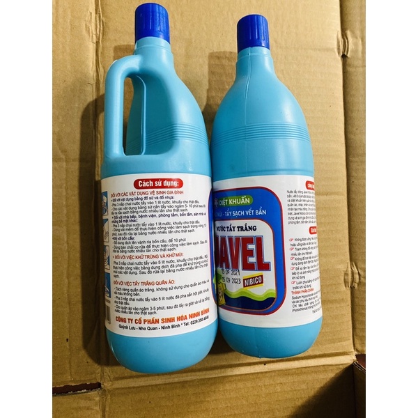 Nước tẩy javel NiBiCo ,nước tẩy trắng , tẩy mốc,ố lâu ngày  javel chai 1000ml